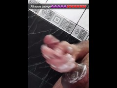 Shower time cum over!