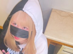 金髪の童顔娘にフ⚪︎ラされてそのままバックで挿入♡ 1/16