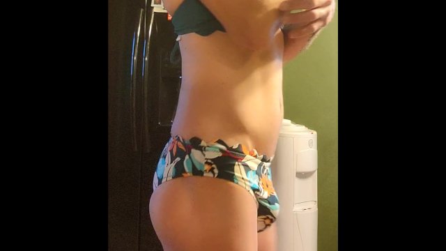 Cute femboy in swimsuit