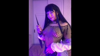 Solo Cosplay Slut Hinata with Kunai