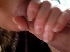 WFH Hotwife Sucks Nice Cock. REAL AMATEUR COUPLE HOMEMADE BLOWJOB!