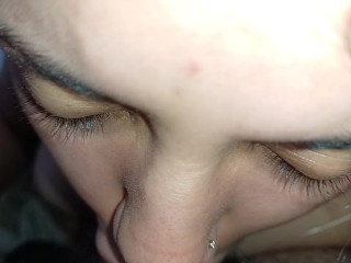EXTREMELY STAINED BLOWJOB AND MASTURBATION, this Bitch Fucks so Good