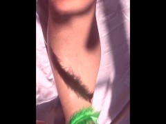 ASIAN MILF'S ERECT NIPPLES TICKLED WITH A FEATHER