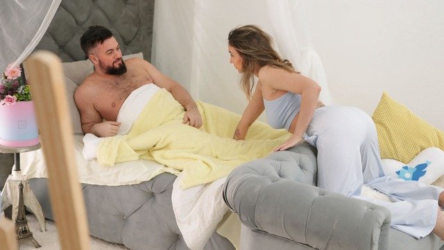 MARY FROST -  Morning sex with a beautiful milf ended with a huge creampie.