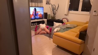 The Best Blowjob Ever Dada Followed By Anal Intercourse After The Young Stepsister Was Caught Masturbating