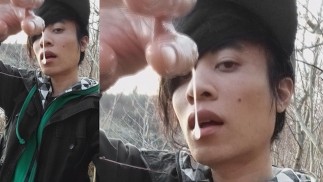 Jon Arteen masturbates his twink cock, ejaculates cum dripping sticky to his fingers