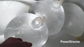 Cumming in huge slime Balls! Hot cum solo man