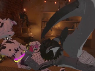 我使用并粗暴地降解我的小狗玩具，直到他再也受不了 （vrchat）