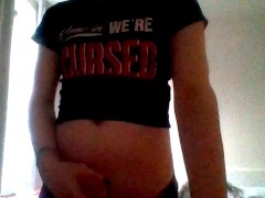 Bored emo student gets hard