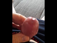 Daddy jerks off his cock and makes a big cumshot because he misses your little tight pussy