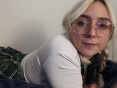 School girl gives JOI