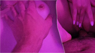 After Getting Fucked, Horny Little Brunette Slut Fingers Her Wet Tight Pussy Hard and Moans Loudly