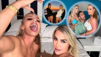 SWINGER COUPLE PICKS BLONDE MILF OFF THE BEACH FOR THREESOME