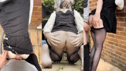 Cute Femboy Gets Fucked Outdoors