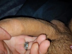 Cougar gives a slow jerk session to a gorgeous cock. - Screenshot 9 of 16 - Big Dick