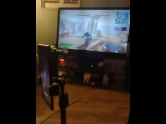 Pov White Girl In See Through Lingerie Playing Video Games