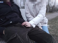 Relaxing massage with caught in the middle of the park - Screenshot 2 of 16 - Public