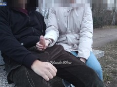 Relaxing massage with caught in the middle of the park - Screenshot 8 of 16 - Public Flashing