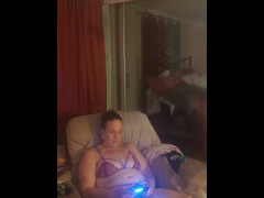 I am being recorded while I take off my micro mini dress and tease with my see through lingerie