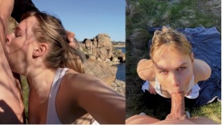 Even In The Wild The Stepsister Enjoys Sucking Cock