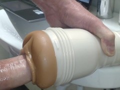 Best toy ever for men..this is fleshlight ended up with a creampie