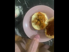Pee and Cum on burger