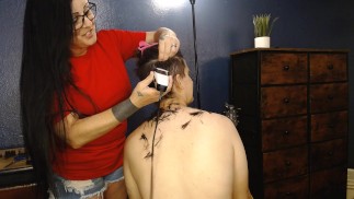 Electric Shaver Shaving My Hot Lesbians Head Light Barber Roleplay