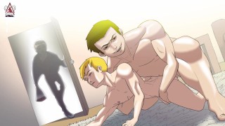 Guy пойман трахающимся со своим ухажером