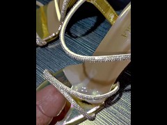cum on heels