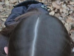 It was like deja vu! Backpack on, in my blues, on my knees, sucking random dick and swallowing loads