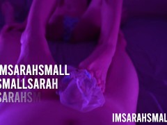 Step Sister Footjob in Sheer Floral Socks