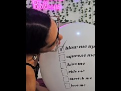 Loving and destroying balloons with collar (Full video in C4S/MV/OF/Membersite)