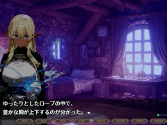 【#05 女冒険者の集うエッチな宿(体験版)実況】研究者の金髪爆乳褐色女エルフに我慢できず中出しセックスしちゃう(ファンタジーSLGエロゲ―) - Screenshot 10 of 16 - Hentai Bigtits