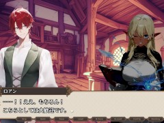 【#05 女冒険者の集うエッチな宿(体験版)実況】研究者の金髪爆乳褐色女エルフに我慢できず中出しセックスしちゃう(ファンタジーSLGエロゲ―) - Screenshot 4 of 16 - Hentai