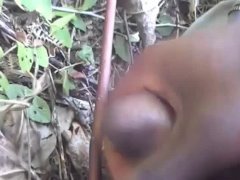 AFRICAN BOY ALMOST CAUGHT MASTURBATING IN THE WOODS - Screenshot 10 of 16 - Big Cock
