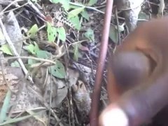 AFRICAN BOY ALMOST CAUGHT MASTURBATING IN THE WOODS
