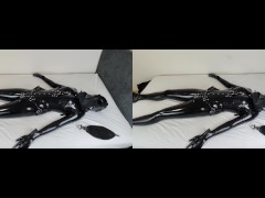 [Side by Side VR] Choking Rubber Slave of Suffering and Pleasure💜