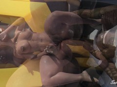 Ghetto Girl with Thick Thick Rides Top Don BBC In Yellow Lamborghini - SassyComics