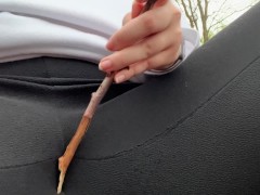BBW SOLO FINGERING IN PUBLIC FOREST! | Lunelle