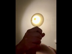 Solo man touching and ball slapping