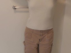 7 minutes of BelleTowerTS pissing - She pisses her pants - Amateur Trans Girl