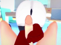 POV Hentai Footjob from Ayame Sarutobi from Gintama