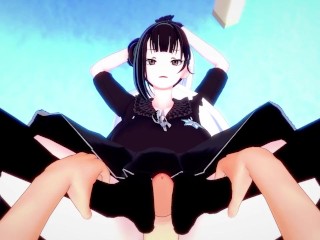 POV Hentai Footjob from Ouroboros from Girls Frontline