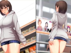 【H GAME】夜歩きDLC Live2DアニメVer♡玄関前でオナニー エロアニメ｜エロ同人｜Hentai｜Anime｜Doujin - Screenshot 7 of 16 - オナニー