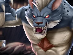 CUTE BUNNY GIRL FUCKED BY GIANT WEREWOLF