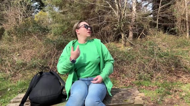 girl desperate public wetting jeans on park bench