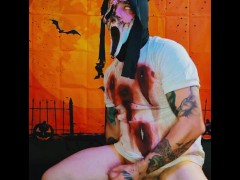 Zombie Ghostface Cosplay Amateur Masturbation Video
