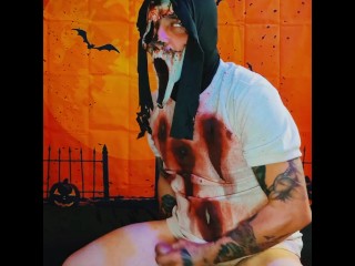 Zombie Ghostface Cosplay Amateur Masturbation Video