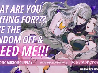 Shy Girl Becomes Your Dumb Little Breedslut ♡ AUDIO RP  BINAURAL 3SOME Breeding Creampie Deepthroat
