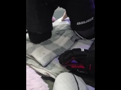 Cum In Full Hockey Gear